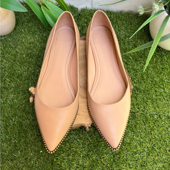 COACH beechwood leather flat shoes size 8.5 - Picture 7 of 12